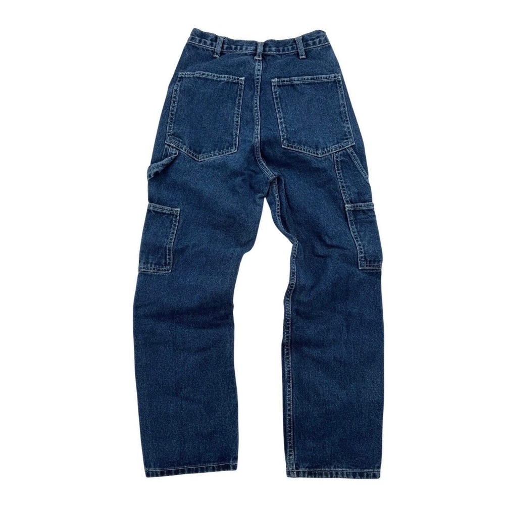 J. Galt Carpenter Pants Womens M Blue Excellent Double Knee Utility Denim